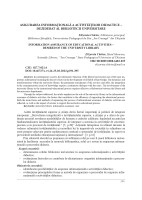 Asigurarea informațională a activităților didactice – deziderat al bibliotecii universitare